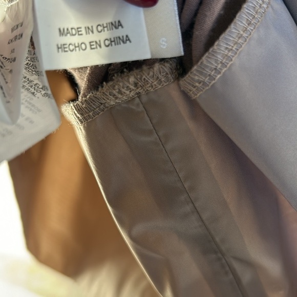 S MAX MARA Sleeveless Knit Dress SMALL Satin brown taupe color Easy Living Brown - Picture 11 of 16